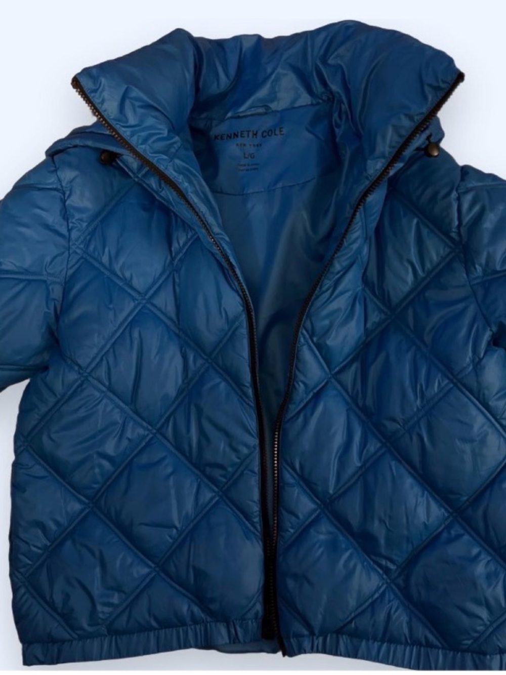 Kenneth Cole Woman’s Quilted Navy Blue Puffer Jacket